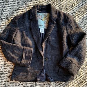 Anthropologie Cropped 3/4 Sleeve Blazer